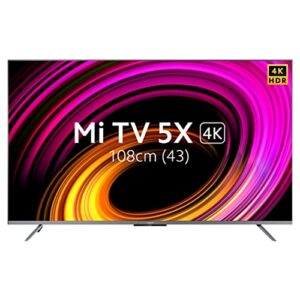 MI 108 cm (43 inches) 5X Series 4K Ultra HD LED Smart Android TV L43M6-ES (Grey)