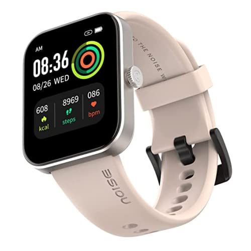 Noise ColorFit Pulse Grand Smart Watch with 1.69"(42.9cm) HD Display, 60 Sports Modes, 150 Watch Faces, Fast Charge, Spo2, Stress, Sleep, Heart Rate Monitoring & IP68 Waterproof (Champagne Grey)