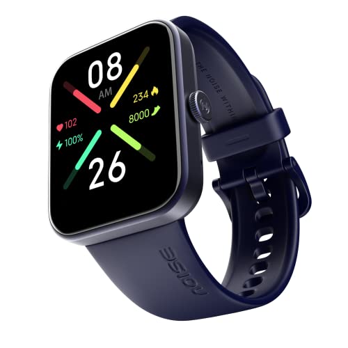 Noise Pulse Go Buzz Smart Watch with Advanced Bluetooth Calling, 1.69" Display, 150+ Cloud Watch Face, SPo2, Heart Rate Tracking, 100 Sports Mode with Auto Detection, Longer Battery (Midnight Blue)