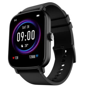 Noise Vivid Call Bluetooth Calling Smartwatch with Metallic dial, 550 nits Brightness, AI Voice Assistant, Heart Rate Monitoring, 7 Days Battery & 100+ watchfaces (Jet Black)