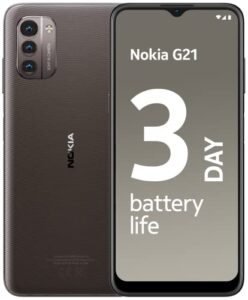 Nokia G21 Android Smartphone, Dual SIM, 3-Day Battery Life, 4GB RAM + 64GB Storage, 50MP Triple AI Camera | Dusk