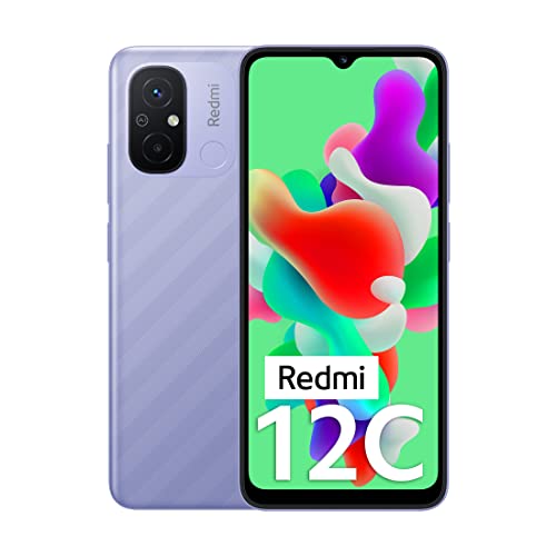 Redmi 12C (Lavender Purple, 4GB RAM, 64GB Storage) | High Performance Mediatek Helio G85 | Big 17cm(6.71) HD+ Display with 5000mAh(typ) Battery with 10W Charger in-Box