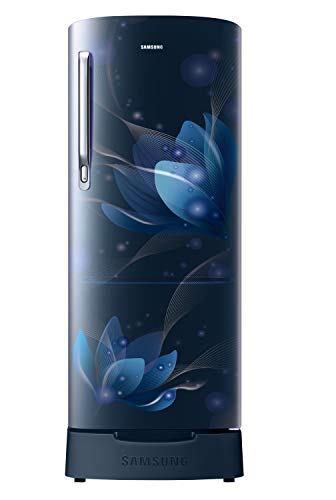Samsung 192 L 2 Star Direct Cool Single Door Refrigerator (RR20A181BU8/HL, SAFFRON BLUE, Base stand drawer, 2022 Model)