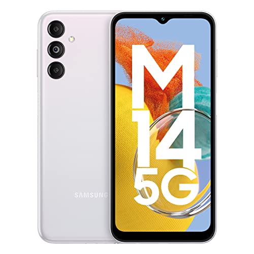 Samsung Galaxy M14 5G (ICY Silver, 4GB, 128GB Storage) | 50MP Triple Cam | 6000 mAh Battery | 5nm Octa-Core Processor | Android 13 | Without Charger