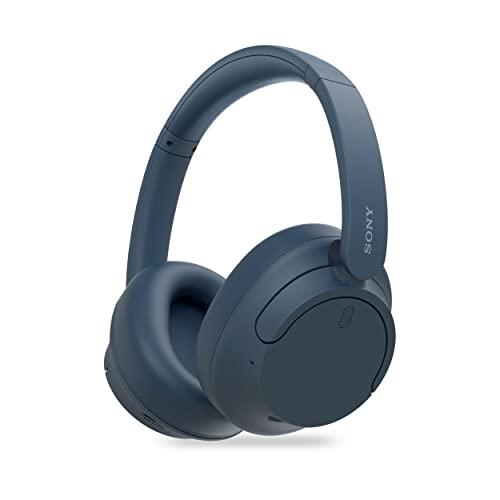 Sony WH-CH720N, Wireless Over-Ear Active Noise Cancellation Headphones with Mic, up to 50 Hours Playtime, Multi-Point Connection, App Support, AUX & Voice Assistant Support for Mobile Phones (Blue)