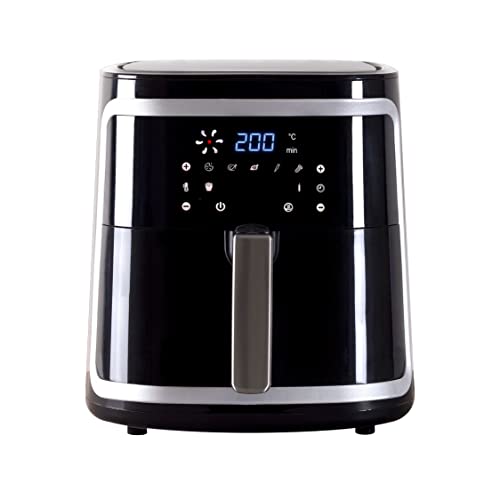 Tesora - Inspired by you Digital Air Fryer 6.5 L with Digital Touch Panel| Premium Finish| Extra Large| 7 Preset Menus & Adjustable Temperature & Time Range| 1900 Watts| Safety lock feature| Black