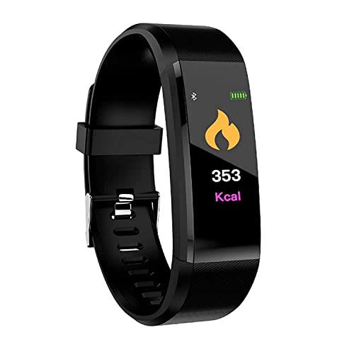 WALLFLOW Bluetooth M3 Smart Fitness Band ID115 Plus for Men/Women Multiple Activity Tracker Functions Waterproof Body Under 999 (Black Color)