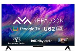 iFFALCON 108 cm (43 inches) 4K Ultra HD Smart LED Google TV iFF43U62 (Black)