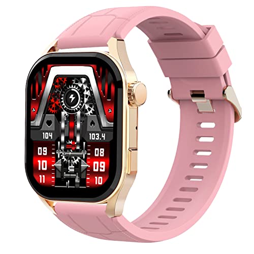 Fire-Boltt Emperor AMOLED 1.96" Display, Bluetooth Calling Smartwatch, AI Voice Assistant, 100+ App Based Sports Modes, Rotating Crown with Always On Display (Pink)
