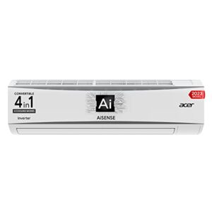 Acer 1.0 Ton 3 Star Halo Cool Series Inverter Split AC (Copper, AiSense, Four-Way Convertible, Quad Swing, MicroFilter, Auto-Clean, AR10SIN3GMGT, 2023 Model, White)