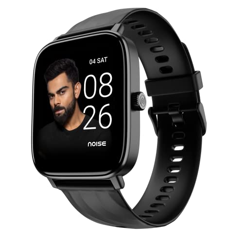 Noise Newly Launched Quad Call 1.81" Display, Bluetooth Calling Smart Watch, AI Voice Assistance, 160+Hrs Battery Life, Metallic Build, in-Built Games, 100 Sports Modes, 100+ Watch Faces (Jet Black)
