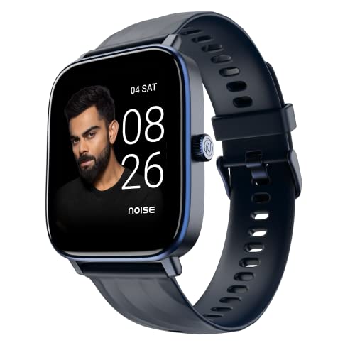 Noise Newly Launched Quad Call 1.81" Display, Bluetooth Calling Smart Watch, AI Voice Assistance, 160+Hrs Battery Life, Metallic Build, in-Built Games, 100 Sports Modes, 100+ Watch Faces (Space Blue)