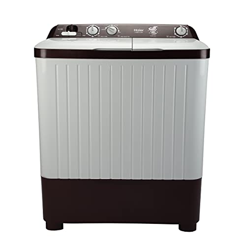 Haier 6.5 Kg Semi-Automatic Top Loading Washing Machine with 1300 RPM, Rust Free Cabinet (HTW65-187BO, Burgundy)