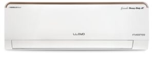 Lloyd 1.5 Ton 5 Star Heavy Duty Inverter Split AC (5 in 1 Expandable, Copper, Anti-Viral + PM 2.5 Filter, 2023 Model, White with Golden Deco Strip, GLS18I5FWGHE)