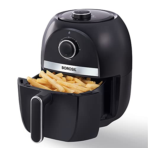 Borosil Best Air Fryer, Air Fryer for Home, Timer Selection, Adjustable Temp Control, 2.8 L Capacity