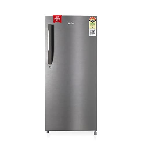 Haier 190L 5 Star Direct Cool Single Door Refrigerator (HED-205DS-P, Dazzle Steel)
