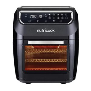 NUTRICOOK 1800 Watts, Digital/One Touch Control Panel Display, 8 Preset Programs Air Fryer Oven (12 L, Black, AO112K)