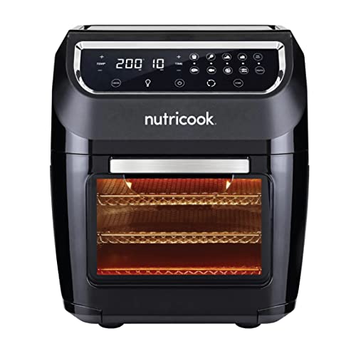 NUTRICOOK 1800 Watts, Digital/One Touch Control Panel Display, 8 Preset Programs Air Fryer Oven (12 L, Black, AO112K)
