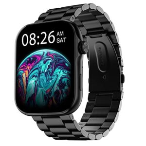 Noise Newly Launched ColorFit Ultra 3 Smart Watch with Metal Strap, 1.96" AMOLED Display, Bluetooth Calling, Metallic Build, Functional Crown, Gesture Control (Jet Black: Elite Edition)
