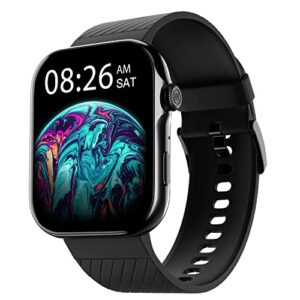 Noise Newly Launched ColorFit Ultra 3 Smart Watch with Silicon Strap, 1.96" AMOLED Display, Bluetooth Calling, Metallic Build, Functional Crown, Gesture Control (Jet Black)