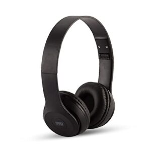 RD BH-205 Pure Bass Bluetooth 5.0 Wireless Over Ear Headphone | 20H Playtime | Four-Microphone System Isolates Voice from Surrounding | Light Weight | Controls on The Ear Cups | Black Color
