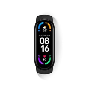 SONATA gold series Smart Band 6-1.56'' (3.96 cm) Large AMOLED Color Display, 2 Week Battery Life, 30 Fitness Mode, 5 ATM, SpO2, HR, Sleep Monitoring, Women's Health Tracking, Alarm, Music Control (Black) [one year warranty]