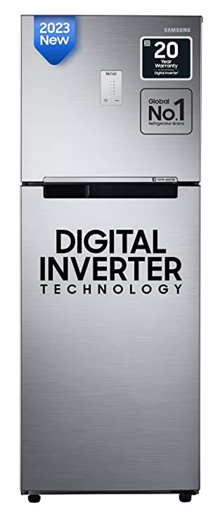 Samsung 236 L 2 Star Digital Inverter Frost Free Double Door Refrigerator (RT28C3452S8/HL, Silver, Elegant Inox)