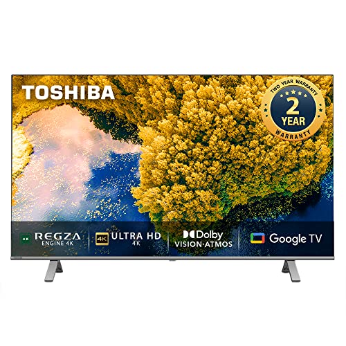 TOSHIBA 139 cm (55 inches) Bezelless Series 4K Ultra HD Smart LED Google TV 55C350LP (Black)