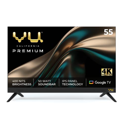 Vu 139 cm (55 inches) The Premium Series 4K Utlra HD Smart LED Google TV 55CA (Black)