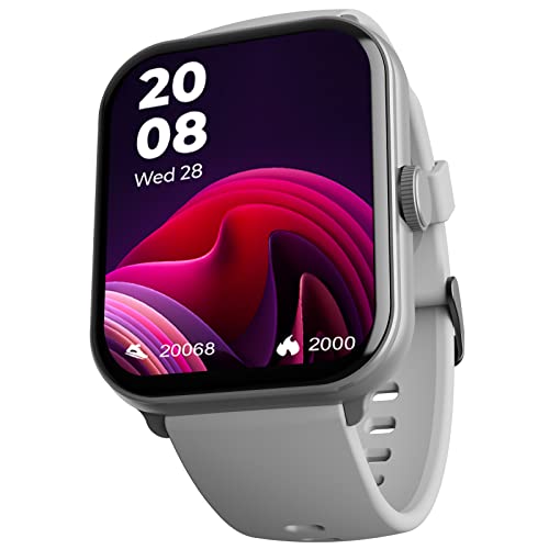 beatXP Marv Super 1.99" HD Screen 240 * 280px One-Tap BT 5.1 Calling AI Voice Assistant Smartwatch (Iced Silver)