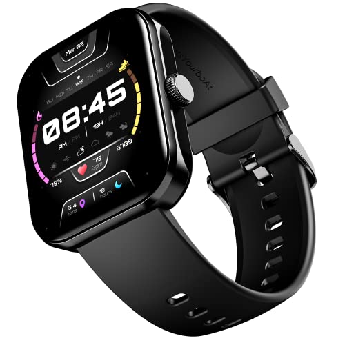 boAt Newly Launched Ultima Call Max with 2" Big HD Display, Advanced BT Calling, 100+ Sports Modes, 10 Days Battery Life, Multiple Watch Faces, IP68, HR & SpO2, Sedentary Alerts(Active Black)