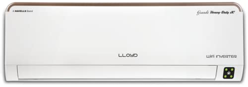 Lloyd 1.5 Ton 5 Star Heavy Duty WiFi Inverter Split AC (Indoor Air Quality Sensor, 5 in 1 Expandable, Copper, Anti-Viral + PM 2.5 Filter, 2023 Model, White with Chrome Deco Strip, GLS18V5FWCAQ)