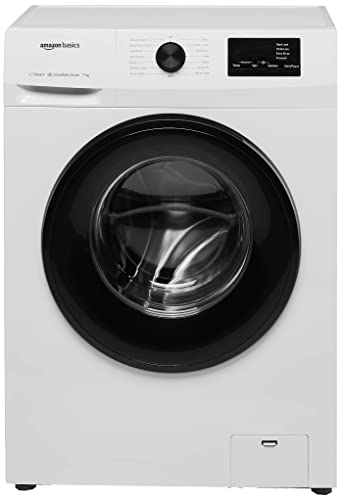 Amazon Basics 7 Kg Fully Automatic Front Loading Washing Machine (White, Steam Wash, Built-in Heater)