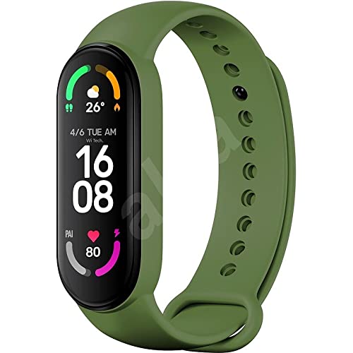 Adlynlife M6 Smart Band Wireless Sweatproof Fitness Band| Activity Tracker| Blood Pressure| Heart Rate Sensor| Sleep Monitor| Step Tracking All Android Device & iOS Device (Army Green)