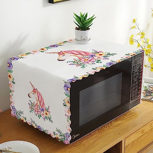 DOCAT Dust-Proof Microwave Oven Cover for Kitchen Decor Duarable Modern Design Kitchen Accessories - 100 * 35cm (Unicorn)