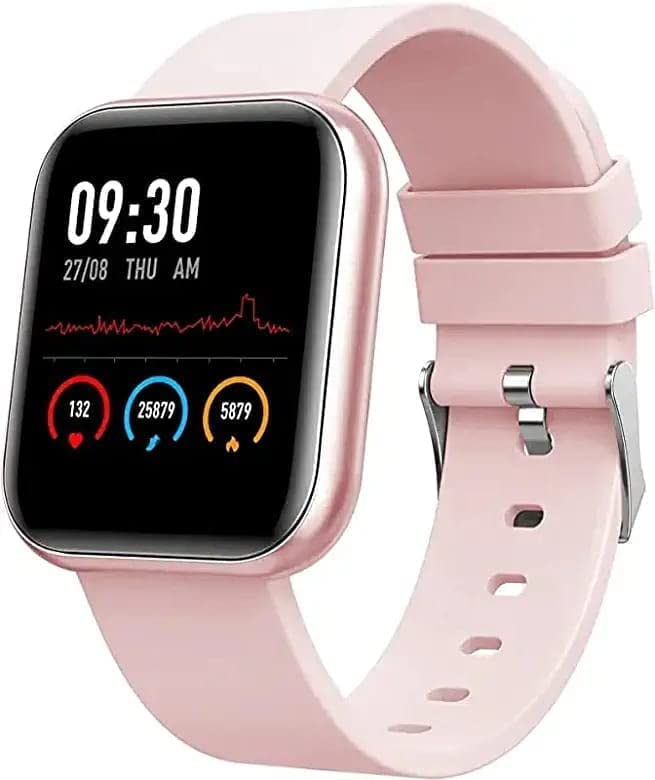 MUTTA M1 Bluetooth Smart Watch Fitness Band for Boys, Girls, Men, Women & Kids | Sports Watch for All Smart Phones I Heart Rate, Spo2, BP, Sleep Monitor-Pink