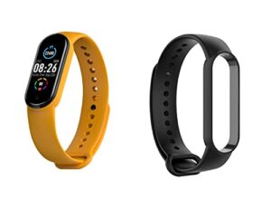 Waylon M6 Smart Band Wireless Sweatproof Fitness Band| Activity Tracker| Blood Pressure| Heart Rate Sensor| Sleep Monitor| Step Tracking All Android Device & iOS Device (Yellow)