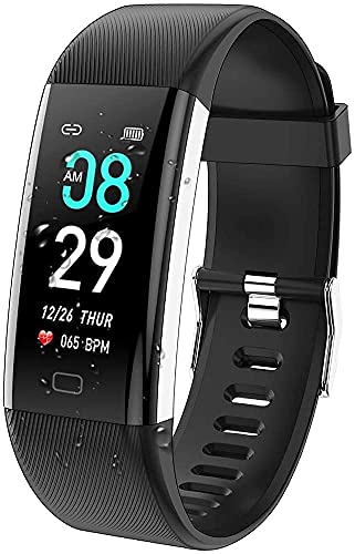 ANCwear Fitness Tracker Watch, F07 Activity Tracker Health Smart Watch with Heart Rate Monitor, IP68 Waterproof, Smart Band with Sleep Monitor, Step Counter, Pedometer Watch for Women Men Kids