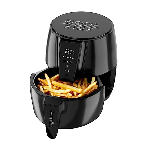 Lifelong Digital 4.2L Air Fryer with Touch 1350W, Temperature Control & Timer with Hot Air Circulation Technology (Black, LLHFD439)