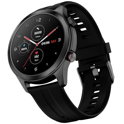 Noise Newly Launched Twist Pro Smartwatch with 1.4" HD Display, Bluetooth Calling, Functional Crown, Metallic Build, Productivity Suite, 24/7 Heart Rate and 120 Sports Modes-(Jet Black)