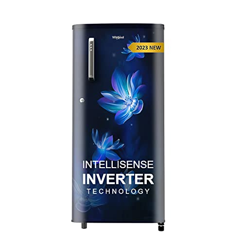 Whirlpool 184 L 4 Star Inverter Direct-Cool Single Door Refrigerator (205 WDE PRM 4SInv SAPPHIRE FLOWER RAIN-Z, Blue, 2023 Model)
