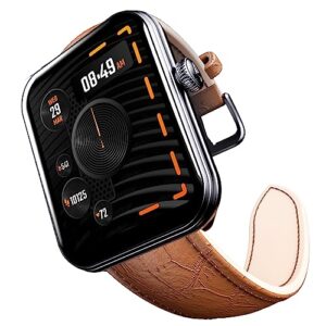 boAt Newly Launched Xtend Plus Smartwatch with 1.78" AMOLED Display, Advanced BT Calling, 100+ Sports Mode, Always On Display, HR & SP02 Monitoring & Stress Monitoring(Brown Leather)