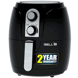 iBELL AF23B 2.3 Litre 1200W Crispy Air Fryer with Smart Rapid Air Technology,Timer Function & Fully Adjustable Teperature Control(Black)