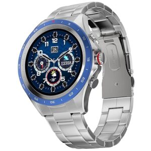 Fire-Boltt Solace Luxury Stainless Steel Smart Watch, 1.32" (33.5mm) Display 360 * 360 px high Resolution with 60Hz Refresh Rate, Bluetooth Calling & 360 Health Monitoring (Blue)