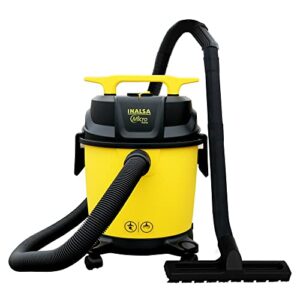 Inalsa Vacuum Cleaner Wet and Dry Micro WD10 with 3in1 Multifunction Wet/Dry/Blowing| 14KPA Suction and Impact Resistant Polymer Tank,(Yellow/Black)