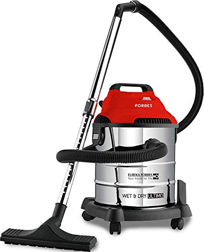 Eureka Forbes Wet & Dry Ultimo 1400 Watts Multipurpose Vacuum Cleaner,Power Suction & Blower with 20 litres Tank Capacity,6 Accessories,1 Year Warranty,Compact,Light Weight & Easy to use (Red)
