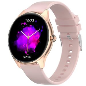 Fire-Boltt Phoenix AMOLED 1.43" Display Smart Watch, with 700 NITS Brightness, Stainless Steel Rotating Crown, Multipe Sports Modes & 360 Health (Pink)