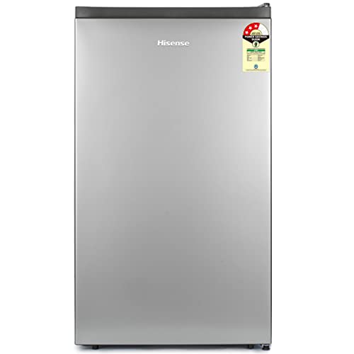 Hisense 94 L 3 Star Direct-Cool Single Door Mini Refrigerator (RR94D4SSN, Silver, 2023 Model)
