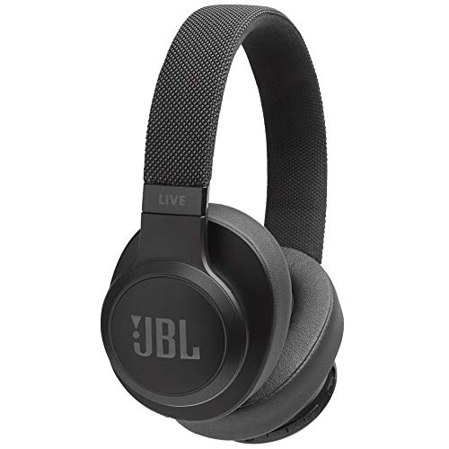 JBL Live 500BT, Wireless Over Ear Headphones with Mic, Signature Sound, Vibrant Colors with Fabric Headband, Dual Pairing, AUX, Ambient Aware & Talk Thru, Built-in Alexa & Google Assistant (Black)