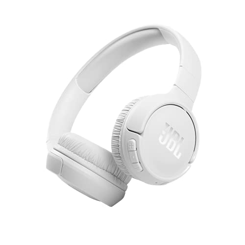 JBL Tune 510BT, On Ear Wireless Headphones with Mic, up to 40 Hours Playtime, Pure Bass, Quick Charging, Dual Pairing, Bluetooth 5.0 & Voice Assistant Support for Mobile Phones (White)